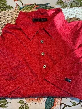 Nike Tiger Woods TW Metal Logo Polo Men’s L Lexus Sleeve Golf Tour Performance